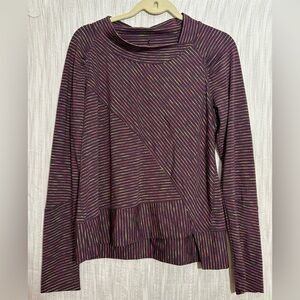 Prana Purple Striped Sweatshirt